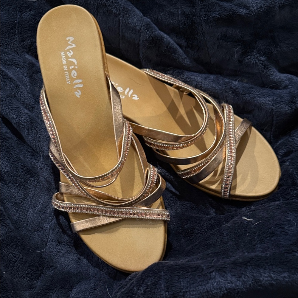 MARELLA Gold Strappy Women's Sandals